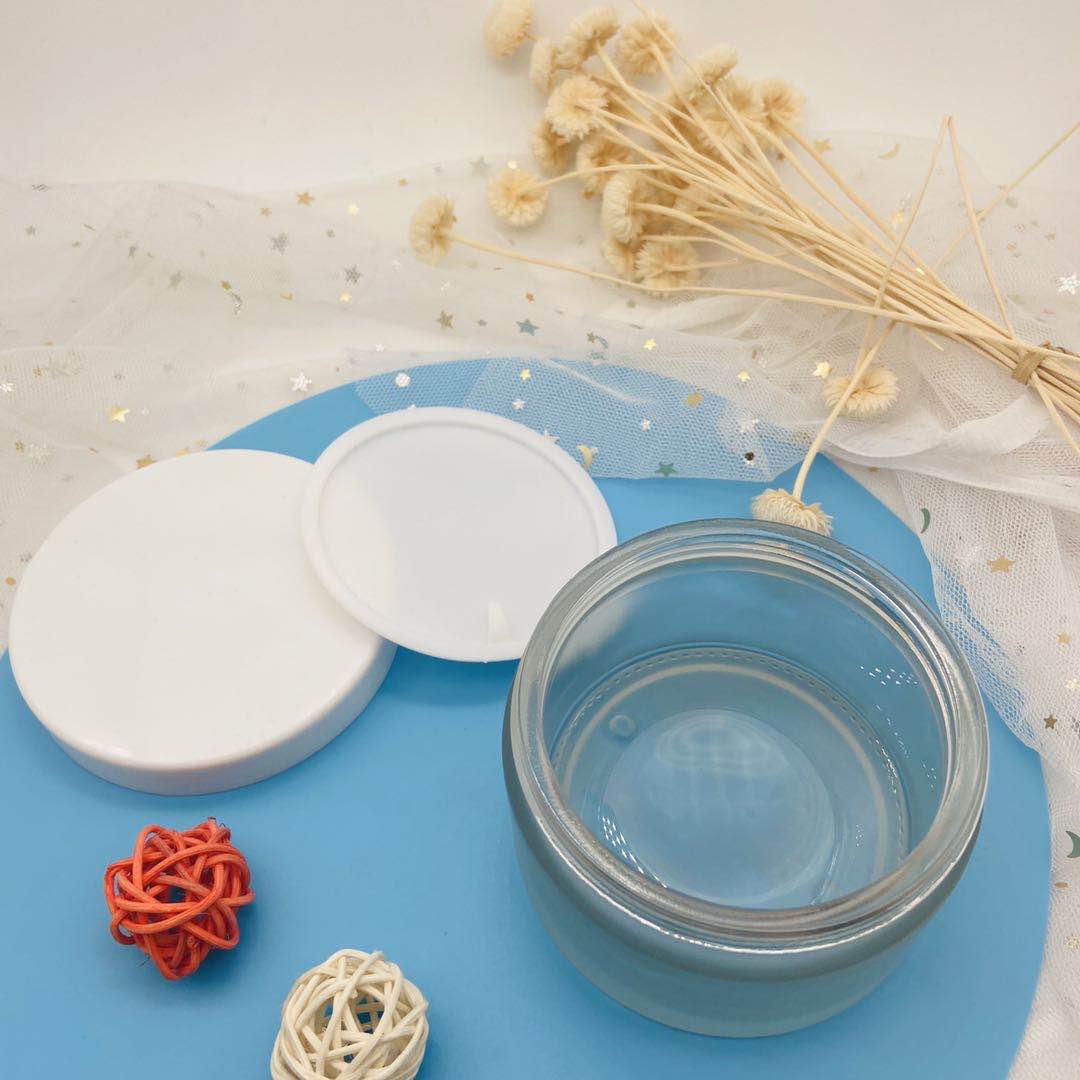 High Quality Empty 200G Frosted Clear Cosmetic Glass Jars With LId