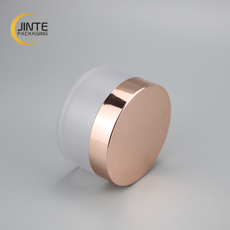 High Quality Empty Custom Design 50ml 100ml Cheap Eco-Friendly Plastic Jar for Body Cream with Gold Cap