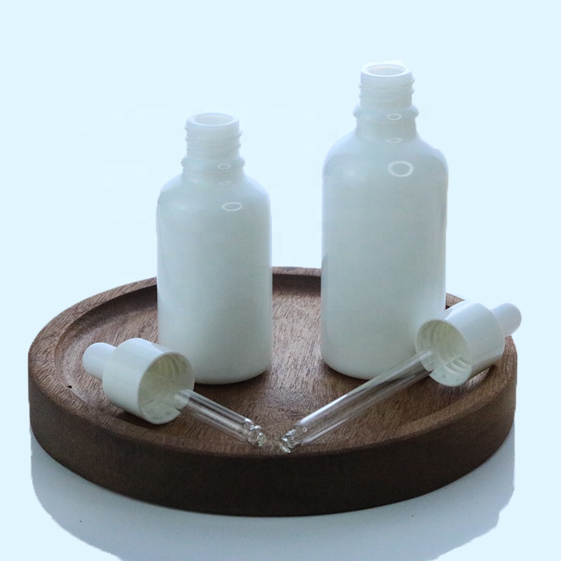 High Quality Essential Oil White Smooth Dropper 5ml 10ml 15ml 20ml 30ml 50ml 100 ml White Printed Glass Bottle (GRW13)