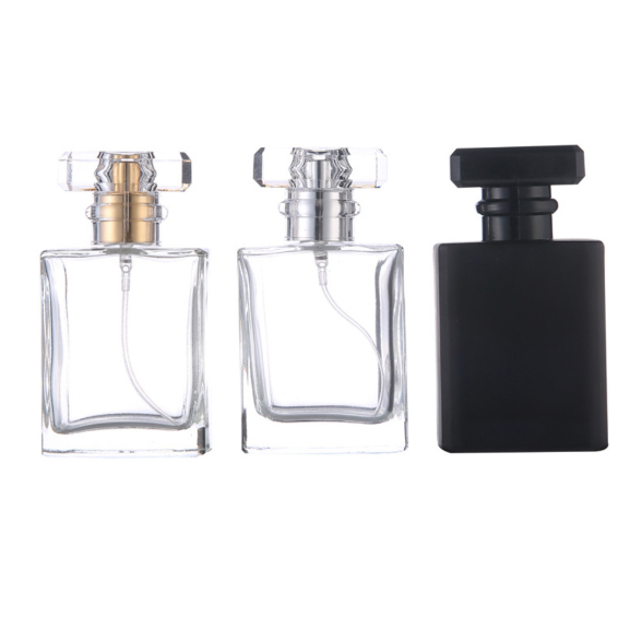 High Quality Fine Fancy Design Supplier Factory Decorative Custom Made Clear Square Glass Empty Refillable Perfume Bottle Vials