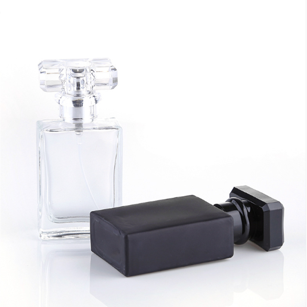 High Quality Fine Fancy Design Supplier Factory Decorative Custom Made Clear Square Glass Empty Refillable Perfume Bottle Vials