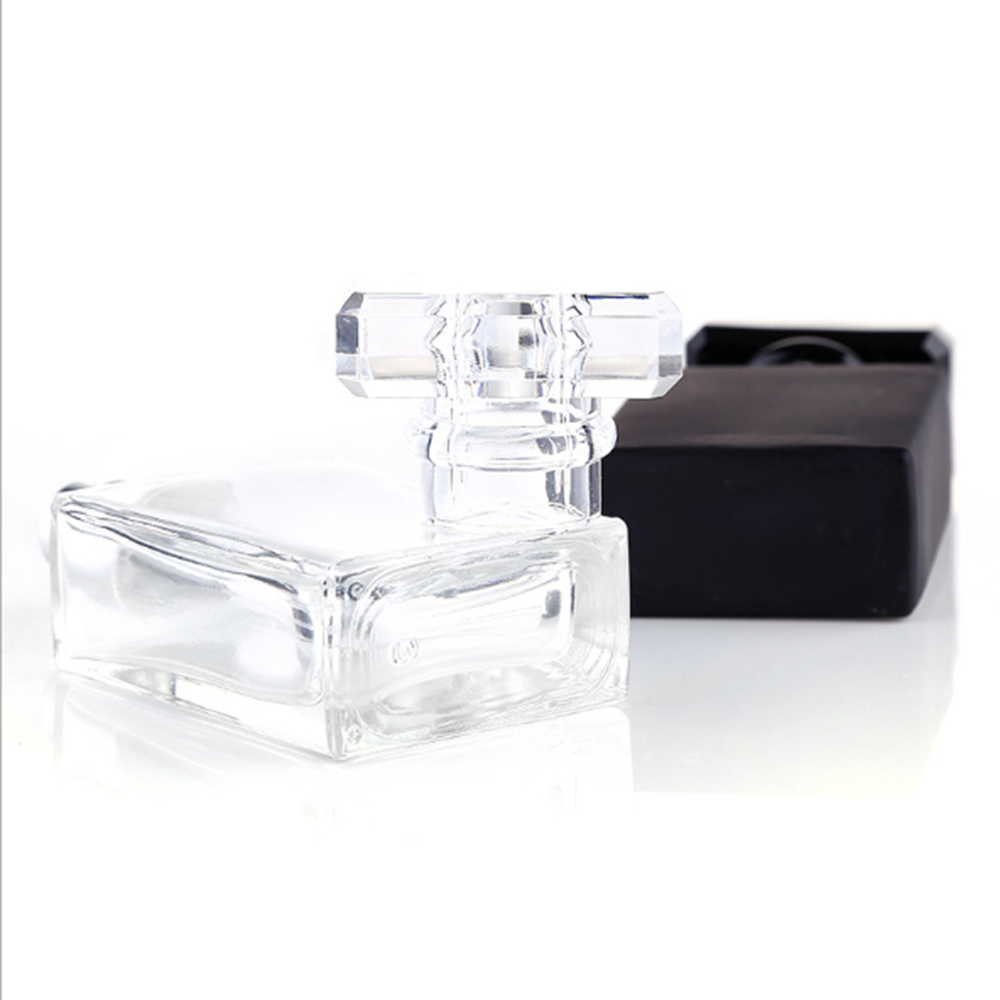 High Quality Fine Fancy Design Supplier Factory Decorative Custom Made Clear Square Glass Empty Refillable Perfume Bottle Vials