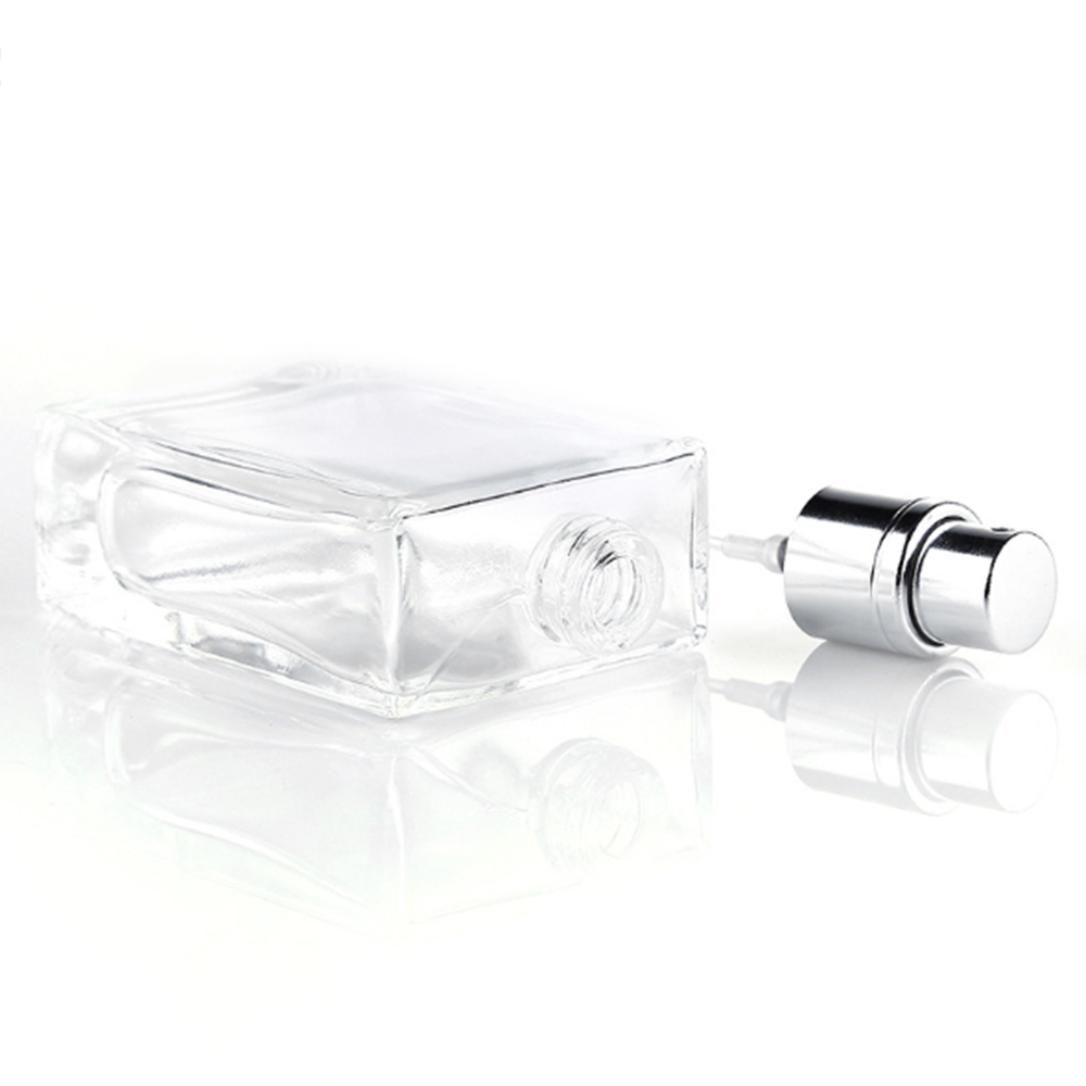High Quality Fine Fancy Design Supplier Factory Decorative Custom Made Clear Square Glass Empty Refillable Perfume Bottle Vials