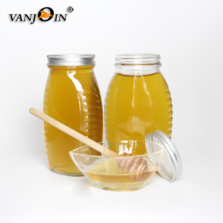 High Quality Food Grade glass honey jars wholesale with lids from china manufacturer