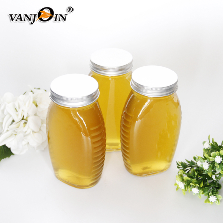 High Quality Food Grade glass honey jars wholesale with lids from china manufacturer