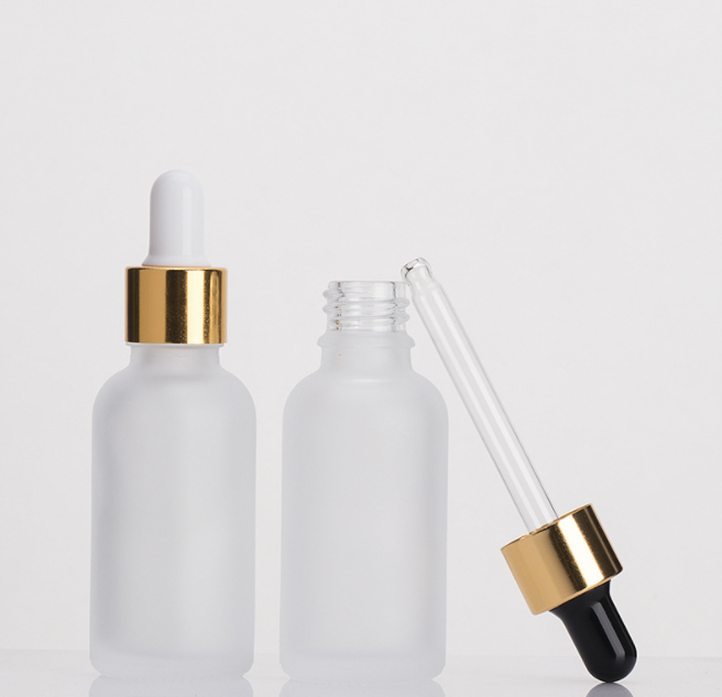 High Quality Frosted Clear Glass Dropper Bottle For Essential Oil perfume bottle 30ML 50ML 1oz 2oz