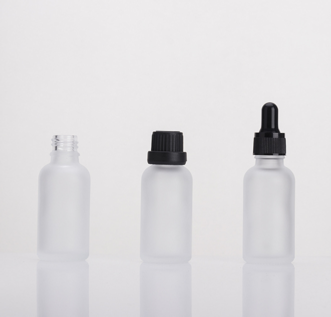 High Quality Frosted Clear Glass Dropper Bottle For Essential Oil perfume bottle 30ML 50ML 1oz 2oz