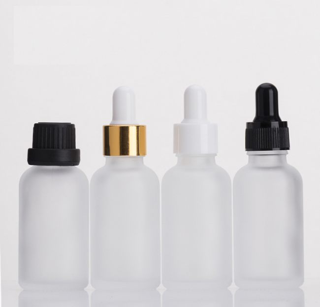 High Quality Frosted Clear Glass Dropper Bottle For Essential Oil perfume bottle 30ML 50ML 1oz 2oz