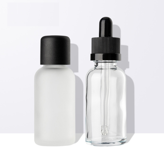 High Quality Frosted Clear Glass Dropper Bottle For Essential Oil perfume bottle 30ML 50ML 1oz 2oz