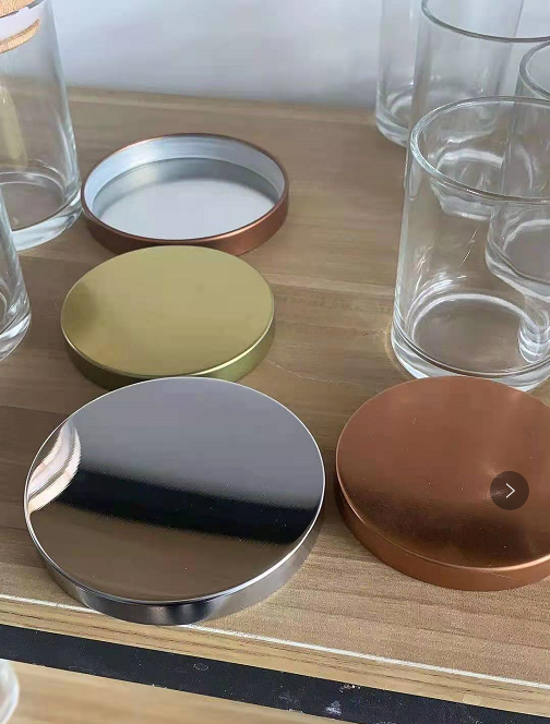 High Quality Glass Candle Holder Candle Jar With Sealed Silver Metal Lid