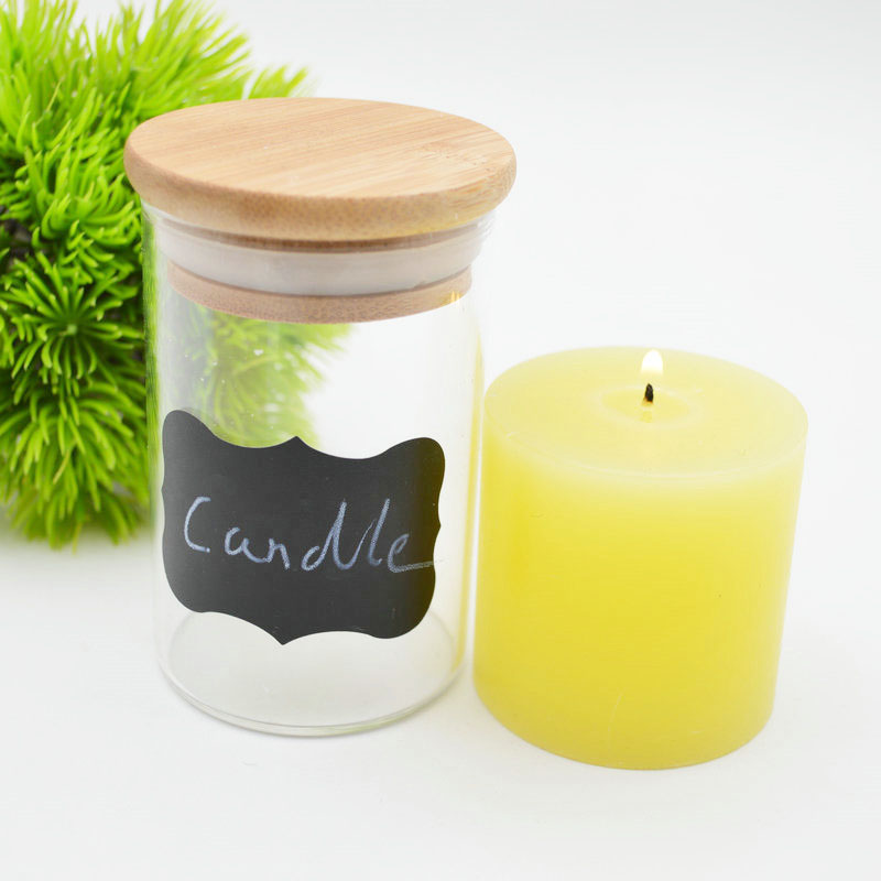 High Quality Glass Candle Holder Candle Jar with Bamboo Lid 100ml 150ml Borosilicate Glass Jar