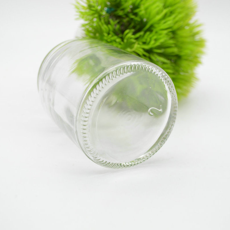 High Quality Glass Candle Holder Candle Jar with Sealed Silver Metal