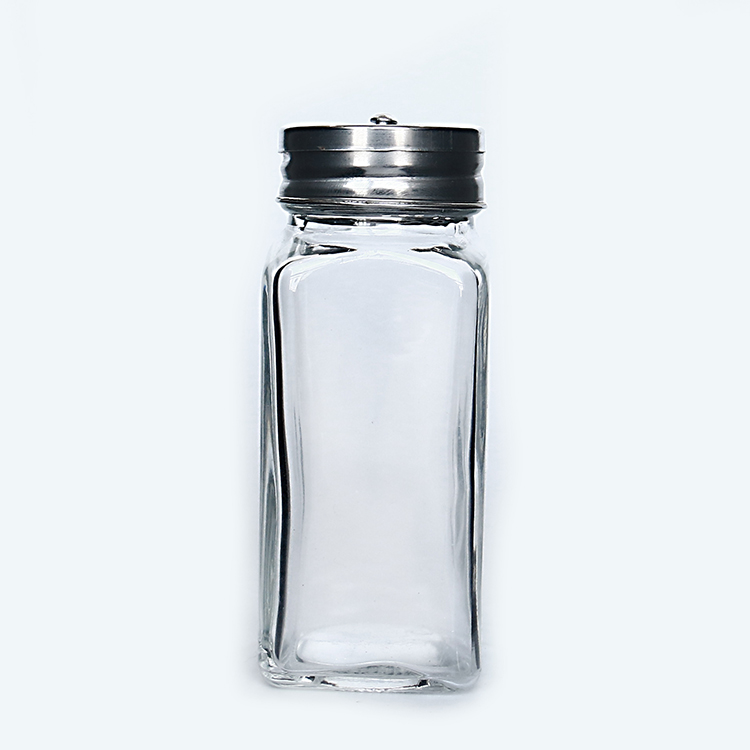 High Quality Glass Shaker Jar with Metal Sleeve
