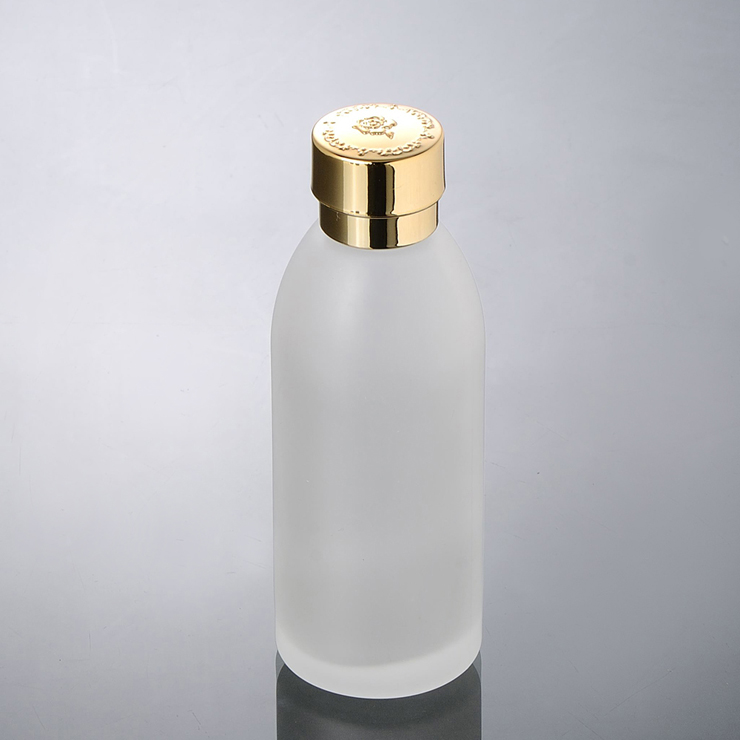 High Quality Golden Cap 30G 50G Frosted Glass Jar Cosmetic 30Ml 120Ml Cosmetic glass bottles