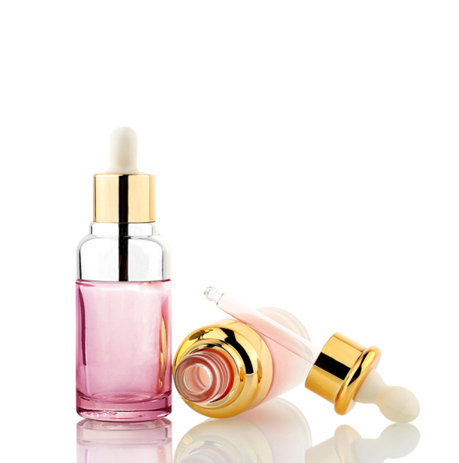 High Quality Gradient Colored 20ml 30ml 50ml Essential Oil Glass Dropper Bottle