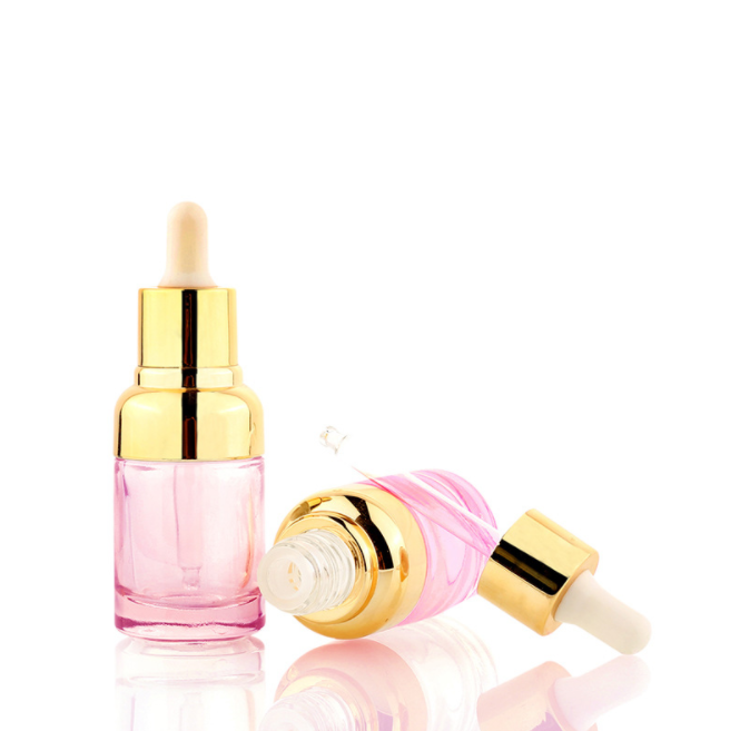 High Quality Gradient Colored 20ml 30ml 50ml Essential Oil Glass Dropper Bottle