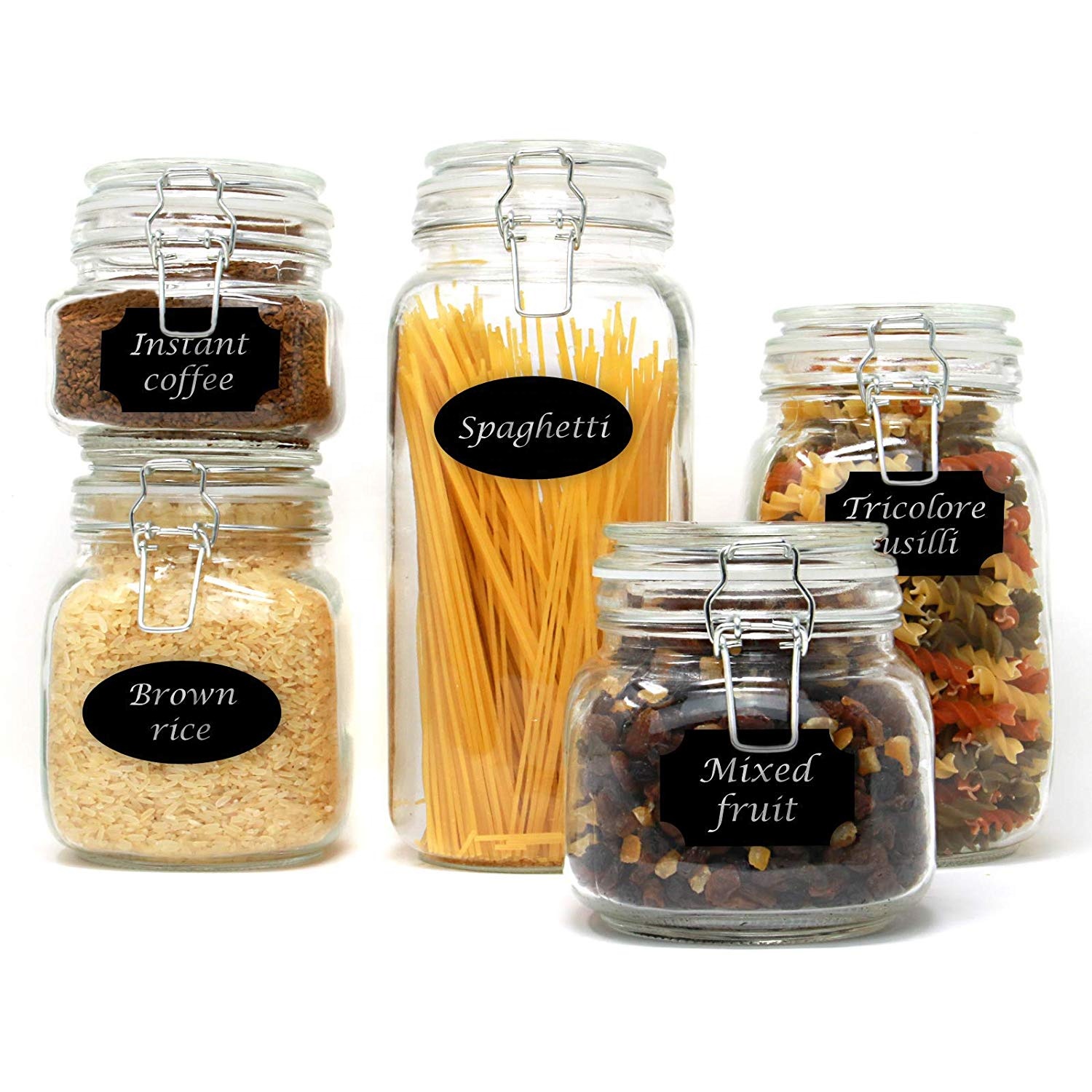 High Quality Home Kitchen Glass Storage Coffee Wide Mouth Jar With Leak Proof Hinged Lid