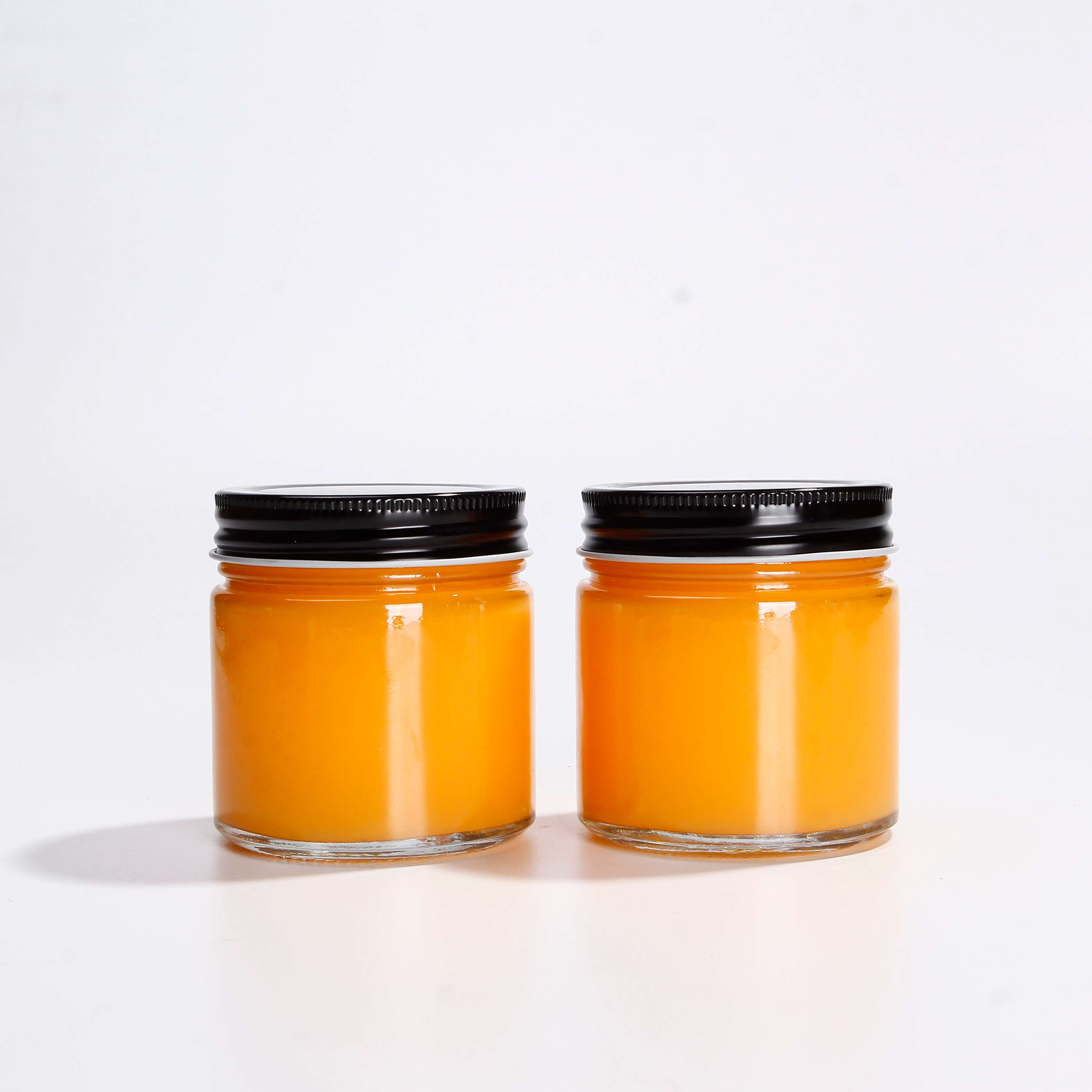 High Quality Hot Selling Clear Mini Glass Jar Food Glass Empty Honey Jar With Metal Cap