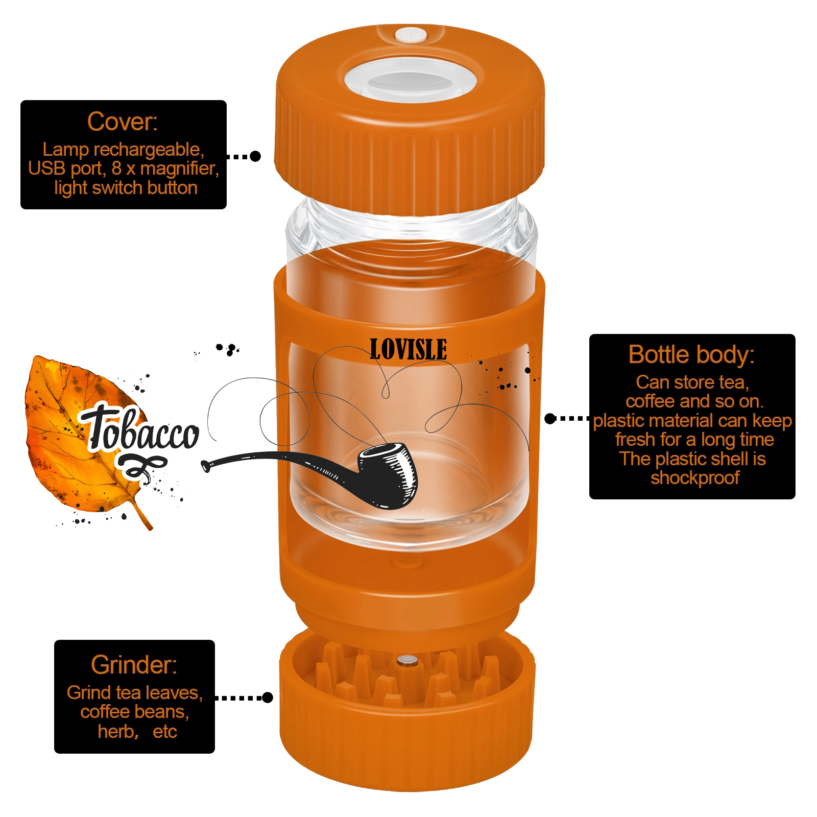 High Quality LED Light Up Jar