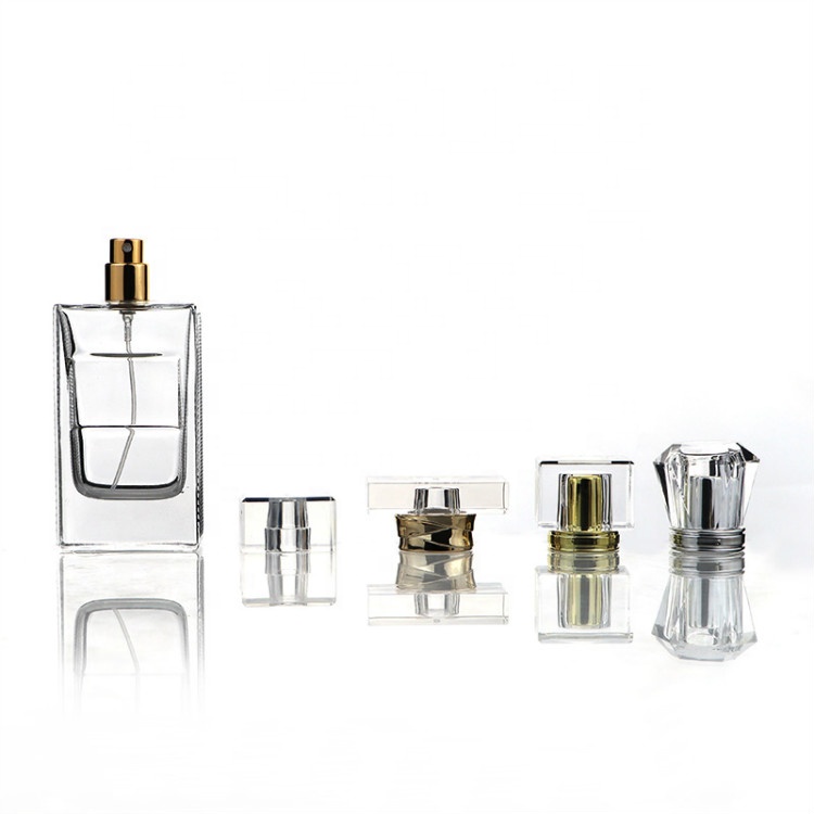 High Quality Luxury Clear 55ml Square Perfume Bottle Glass China