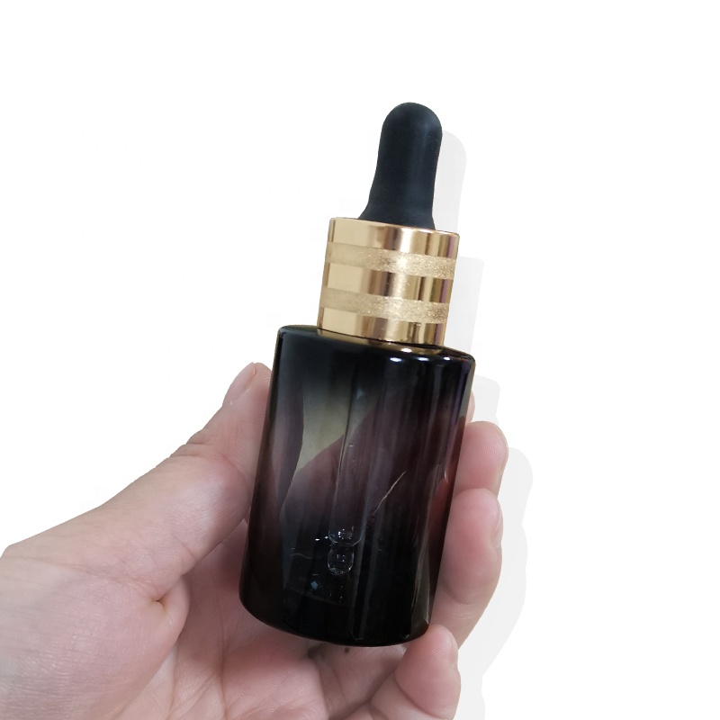 High Quality Luxury Colored 30ml Essential Oil E Liquid Glass Tincture Bottles with Dropper