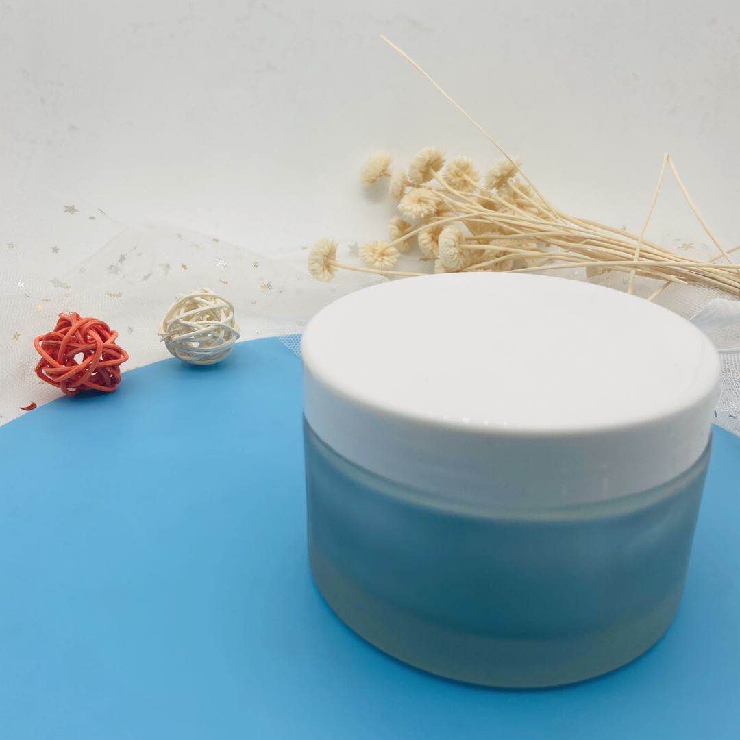 High Quality Luxury Frosted Clear Cosmetic Glass Jars With LId 200G