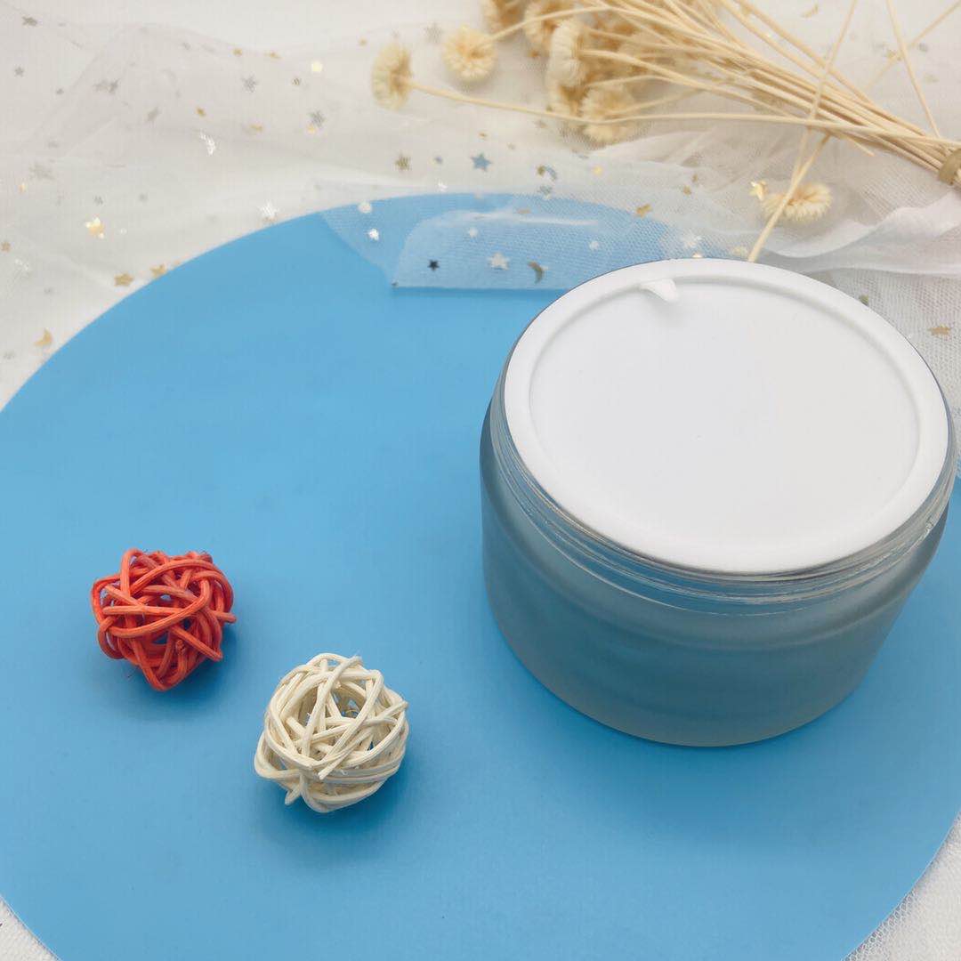 High Quality Luxury Frosted Clear Cosmetic Glass Jars With LId 200G
