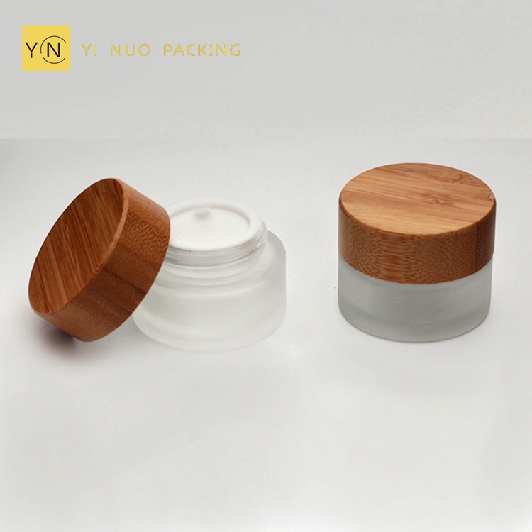 High Quality Luxury Glass Jar With Bamboo Lid Glassglassbambooglass 30ml With Cheap Price