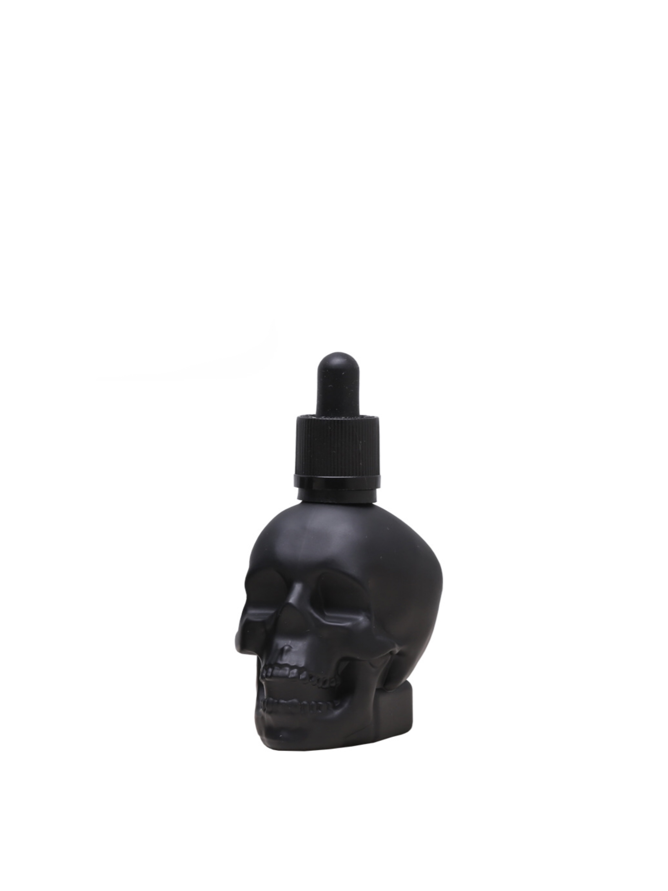 High Quality Luxury Skull Shape Glass Dropper Bottles 30ML