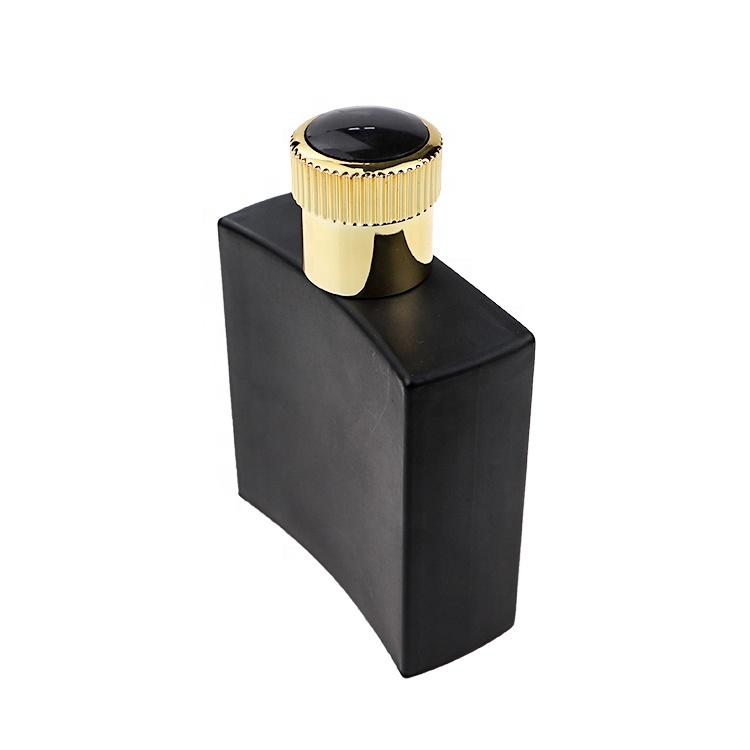 High Quality Man Square Matte Black Perfume 100ml Glass Bottle