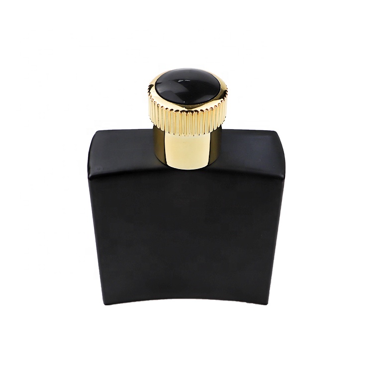 High Quality Man Square Matte Black Perfume 100ml Glass Bottle