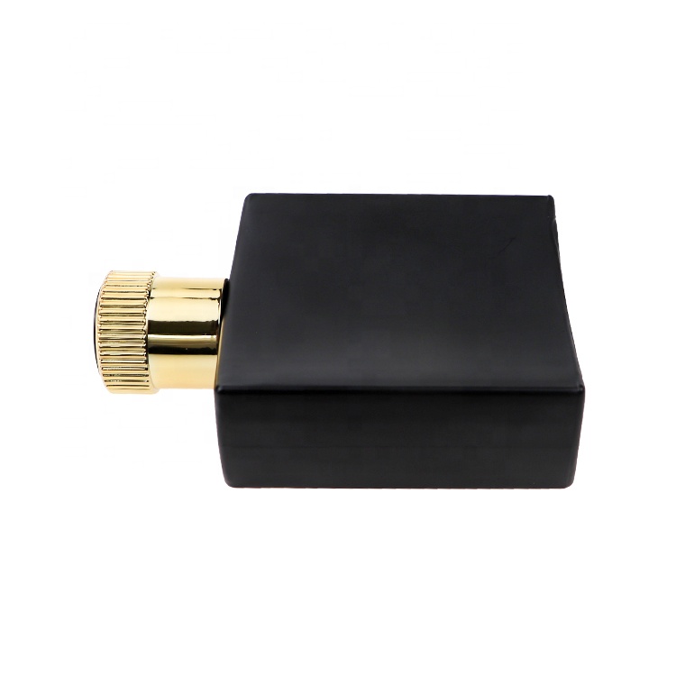High Quality Man Square Matte Black Perfume 100ml Glass Bottle