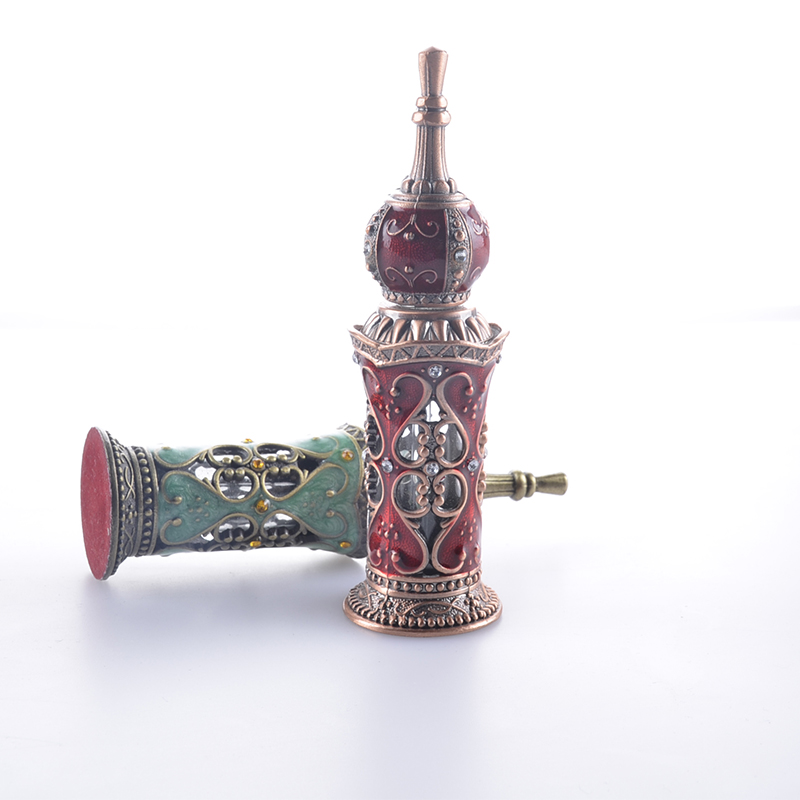 High Quality Metal Egyptian Arabia India Essential Oil Perfume Bottle 12ml In Dubai