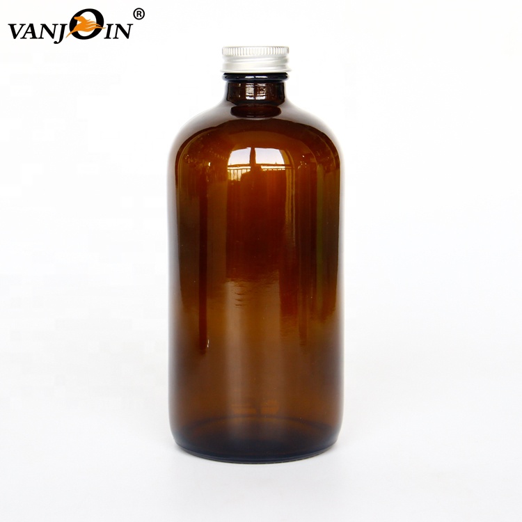 High Quality Newly Finished Empty 250ml 500ml Amber Round Glass Kombucha Bottles