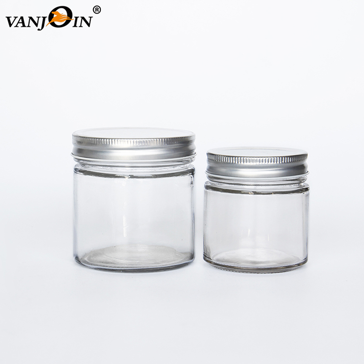 High Quality On Sale 2oz 3oz 4oz 12oz 24oz Glass Food Storage Jars Packing Jars with Aluminum Cap