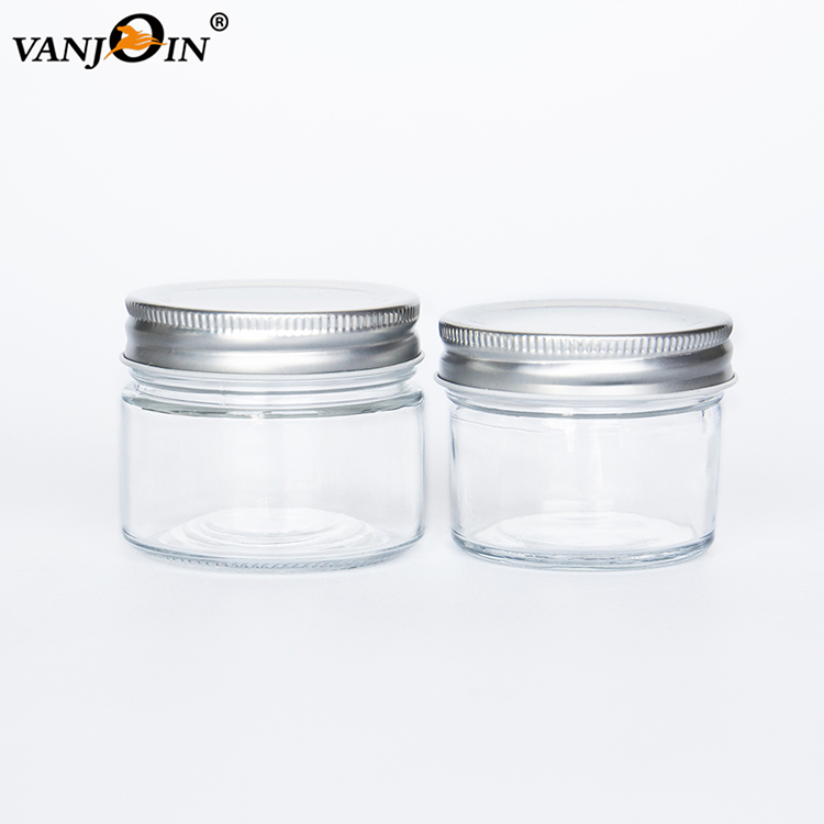 High Quality On Sale 2oz 3oz 4oz 12oz 24oz Glass Food Storage Jars Packing Jars with Aluminum Cap