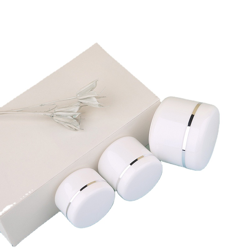 High Quality Pet Plastic Cosmetic Jar With Plastic Cover Custom Logo color label sticker 100 g 50 g