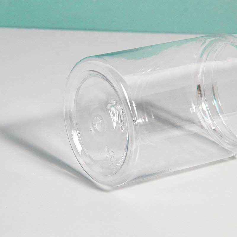 High Quality Plastic PET Clear Cream Jar with Black Lid Round Shape 60g 80g 100g 120g 200g 250g Cosmetic Container