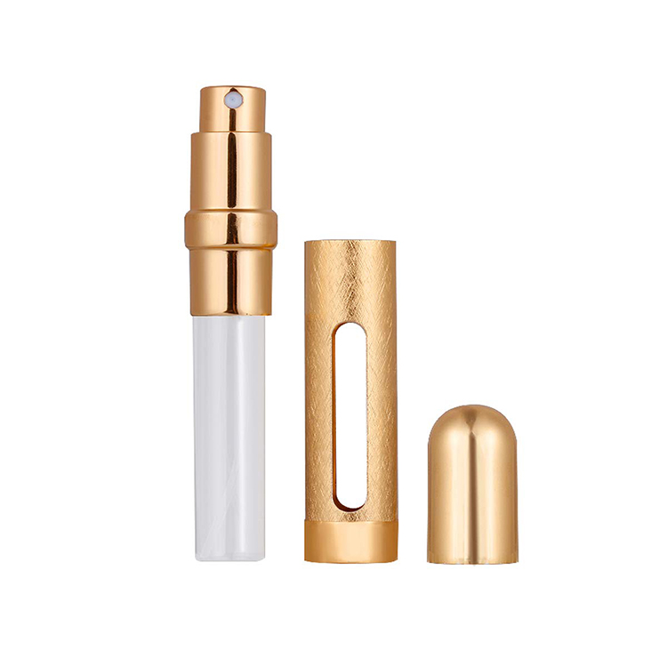 High Quality Polishing Colored Empty Glass Portable Travel Aluminum Brushed Round 6ml 10ml 12ml 15ml Perfume Spray Bottle