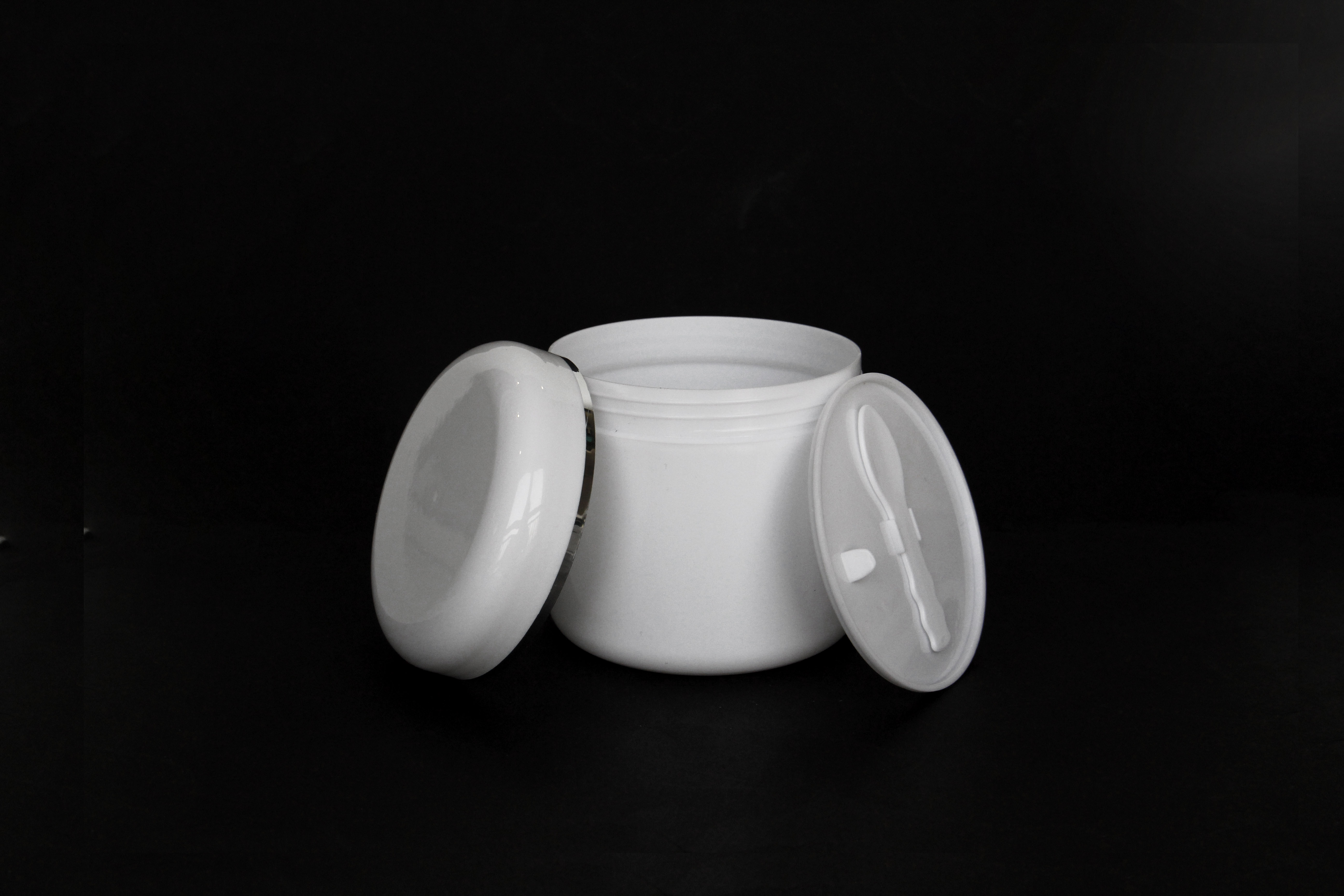 High Quality Recycled Plastic Cosmetic Jars for Lotion Cream 250g 100g with Bamboo Lid PP screw cap