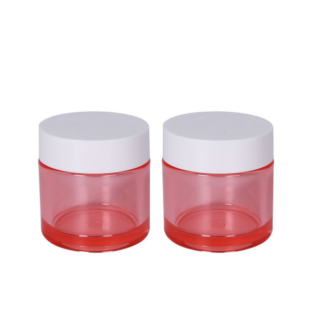 High Quality Red 50g PET High Penetration Thick Wall Injection bottle Plastic Cream Jar Skin Care Cream Jar