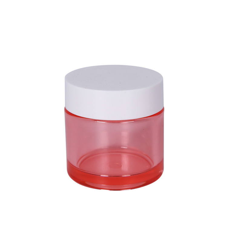 High Quality Red 50g PET High Penetration Thick Wall Injection bottle Plastic Cream Jar Skin Care Cream Jar