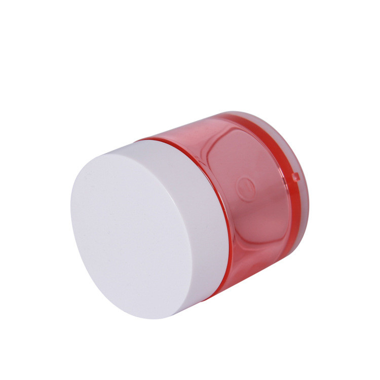 High Quality Red 50g PET High Penetration Thick Wall Injection bottle Plastic Cream Jar Skin Care Cream Jar