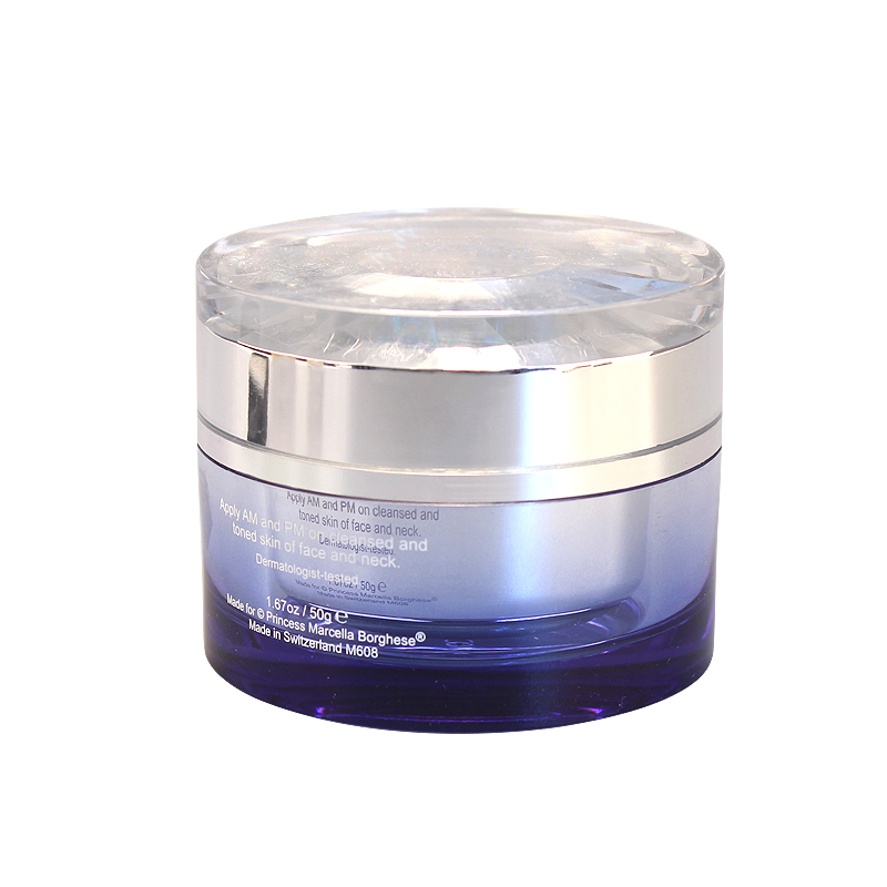 High Quality Round Thick Acrylic Cosmetic Empty Vacuum Plastic Double Wall Luxury Skin Care Jar