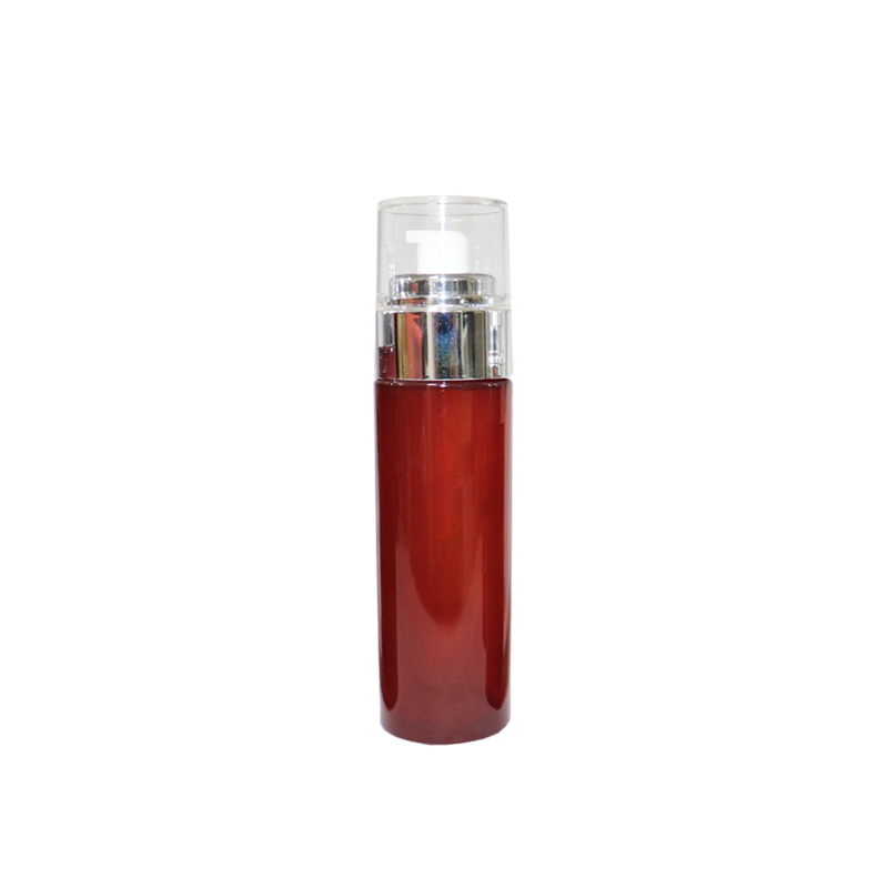 High Quality Skin Care Airless Pump Cosmetic Bottle 0.5 oz 1oz 2oz 3oz 4oz 5oz Red Glass Bottle