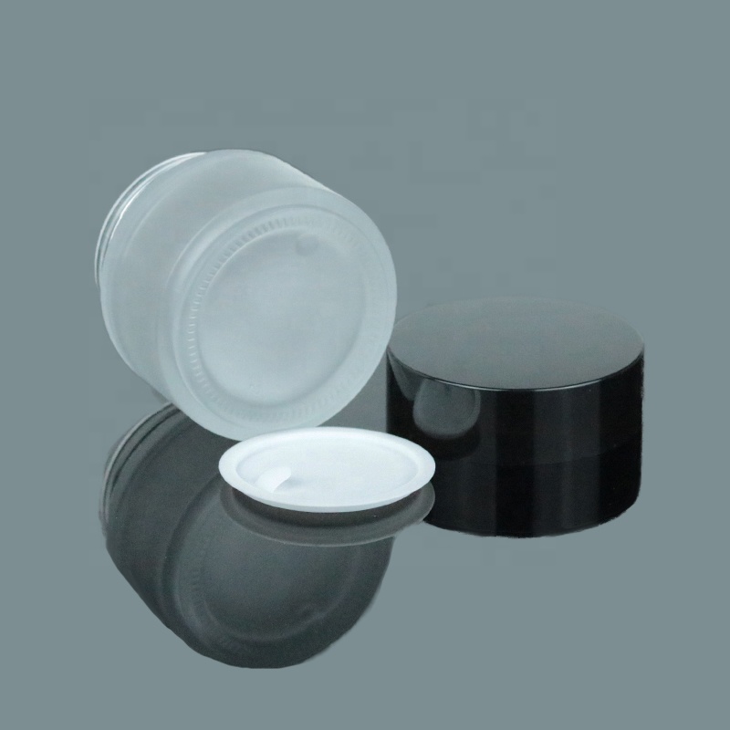 High Quality Skin Care Round Glass Jar 100g Frosted Glass Cosmetic Jar With Plastic Lid (GJM29)