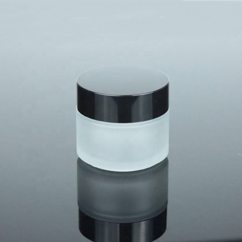 High Quality Skin Care Round Glass Jar 100g Frosted Glass Cosmetic Jar With Plastic Lid (GJM29)