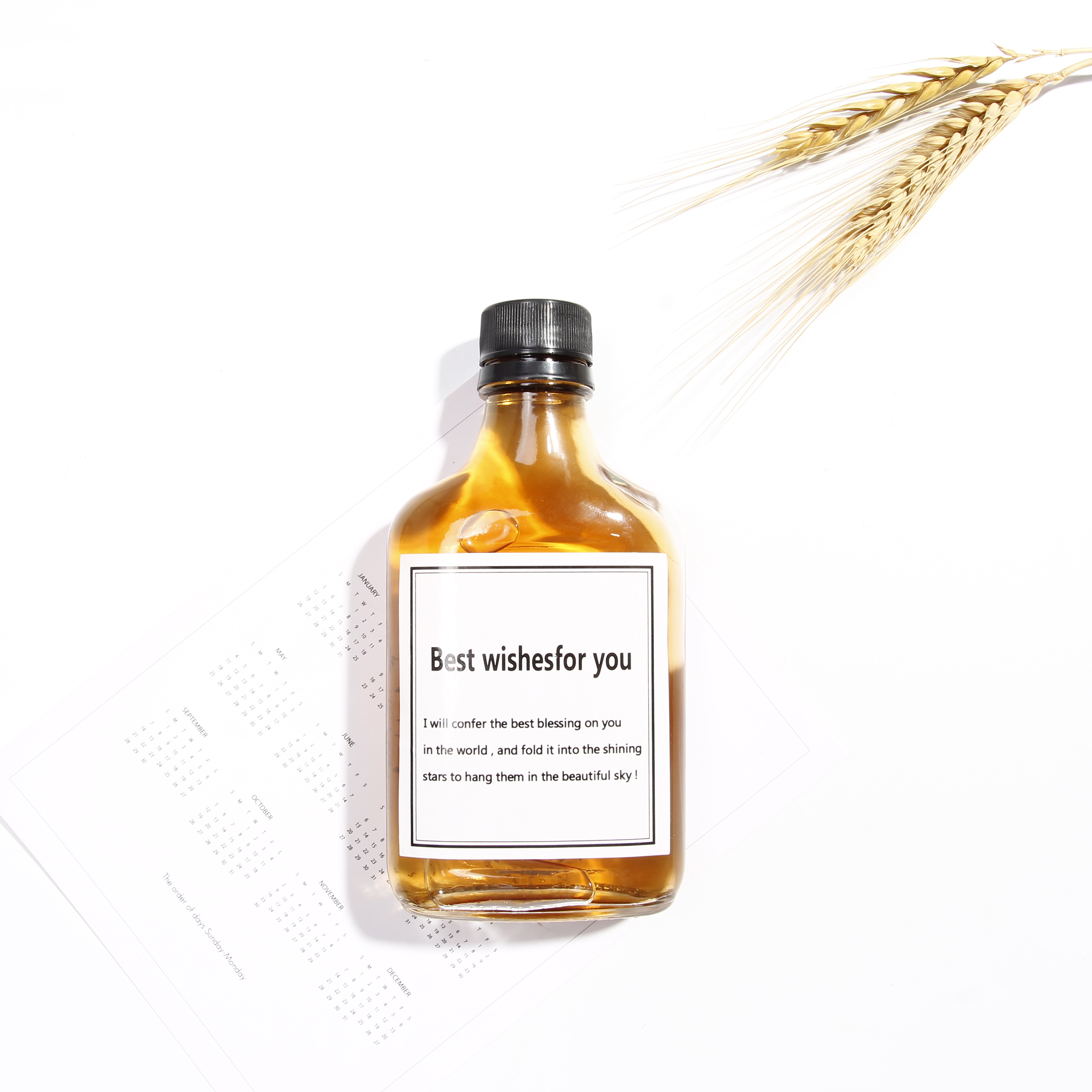 High Quality Small Capacity Flat Flask Glass Liquor Wine Whisky Bottles