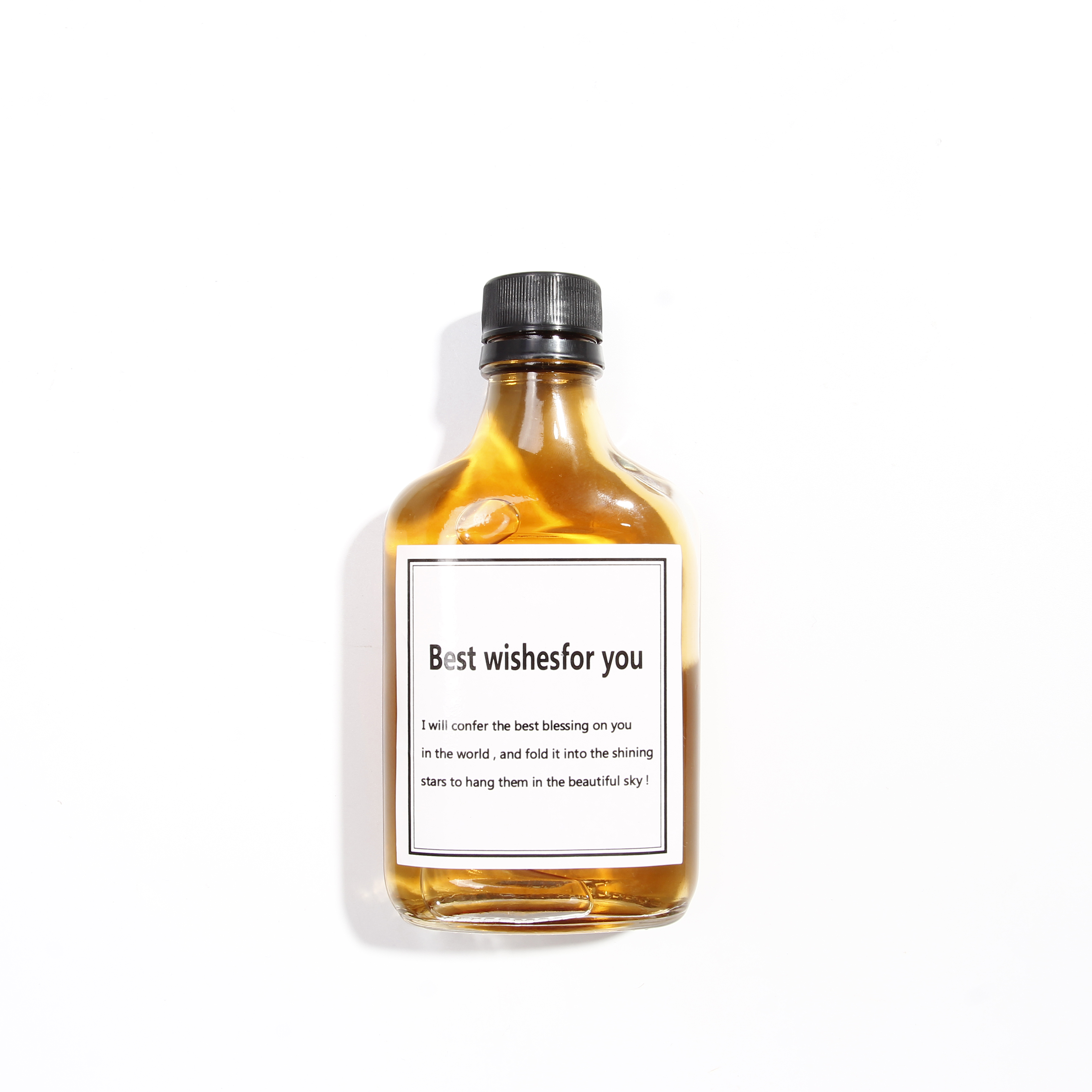 High Quality Small Capacity Flat Flask Glass Liquor Wine Whisky Bottles