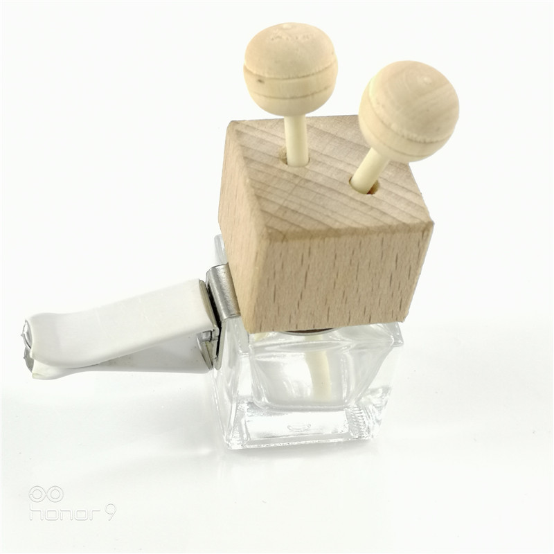 High Quality Square Clear 10 ml Mini Perfume Bottle Empty Hanging Car Air Freshener Perfume Holder